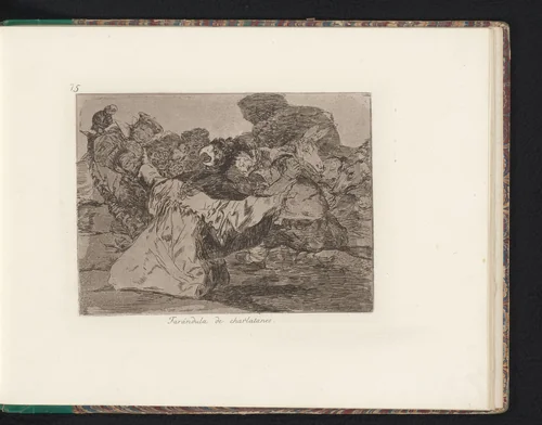 Priester met een vogelkop omringd door half menselijke figuren by Francisco de Goya, book, 1810-1820