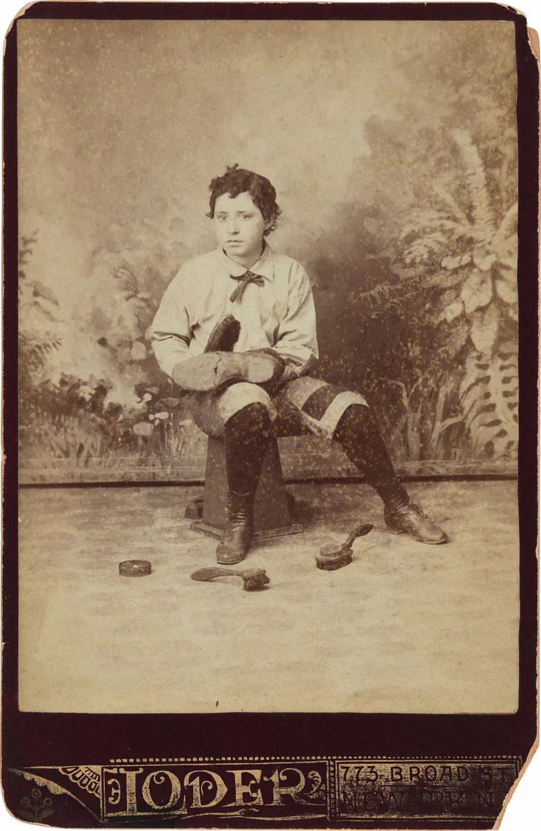 Portrait of a Shoeshine Boy by William R. Loder, photograph, 1882-1892