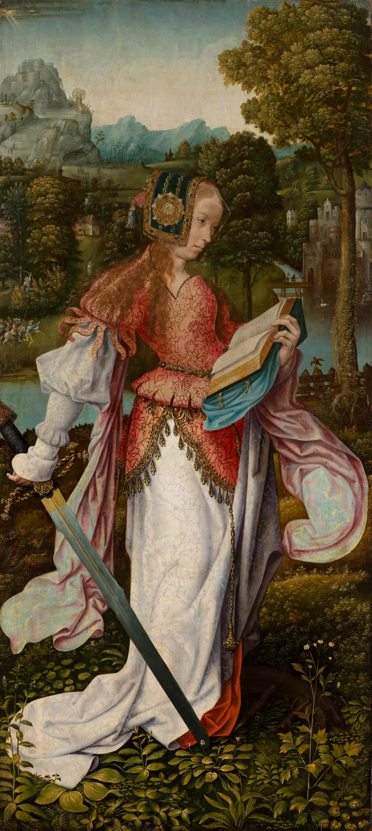 St Catherine by Master of Frankfurt, painting, 1510