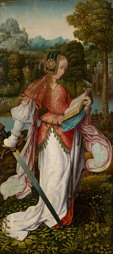 St Catherine by Master of Frankfurt, painting, 1510