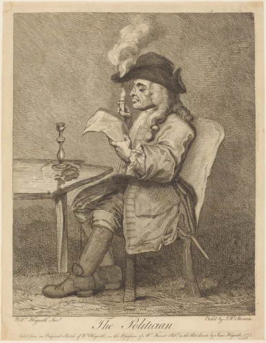 Politician by John Keyse Sherwin; William Hogarth, print, 1775