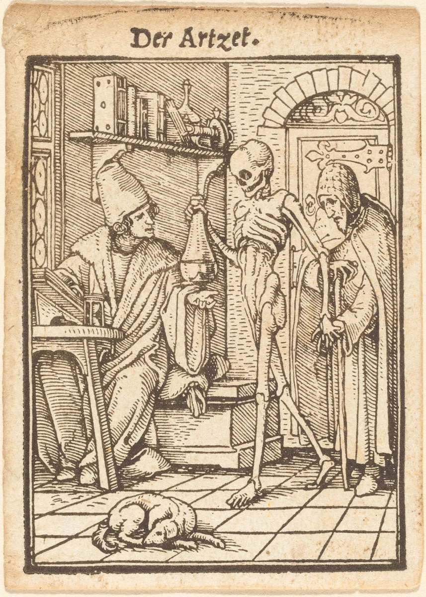 Der Artzet (The Physician) by Hans Lützelburger, print, 1521-1531