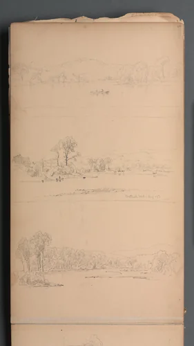 Sketchbook, page 05: "Bethel ME Aug 19th" by Sanford Robinson Gifford, book, 1859