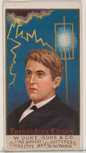Thomas Alva Edison, from the series Great Americans (N76) for Duke brand cigarettes by W. Duke, Sons & Co., print, 1888