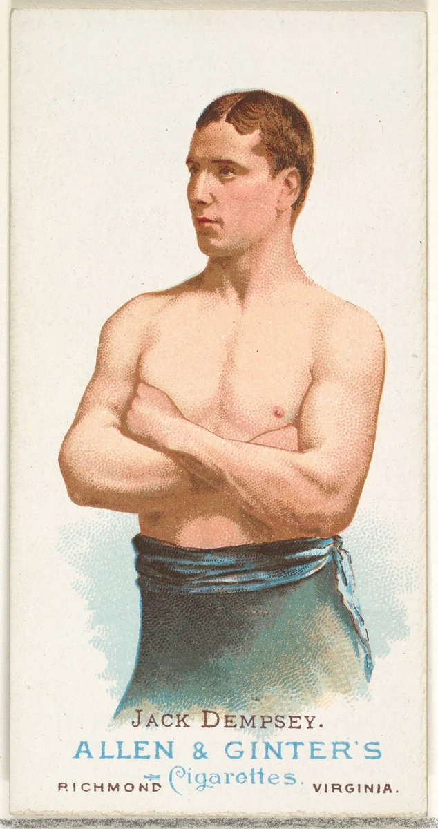 Jack Dempsey, Pugilist, from World's Champions, Series 1 (N28) for Allen & Ginter Cigarettes by Allen & Ginter, print, 1887