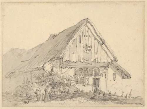 A Farm Building by Emanuel Murant, drawing, 1644-1700