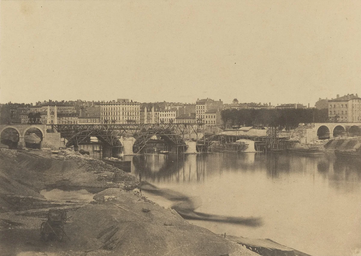 Viaduct on the Saône by Camille Bernabé, photograph, 1854