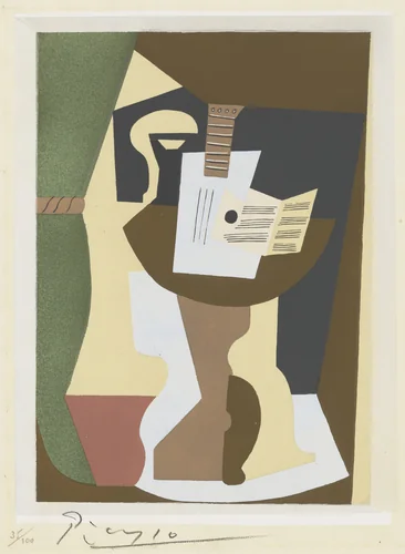 Still Life from the series Dix Pochoirs by Pablo Picasso, print, 1921