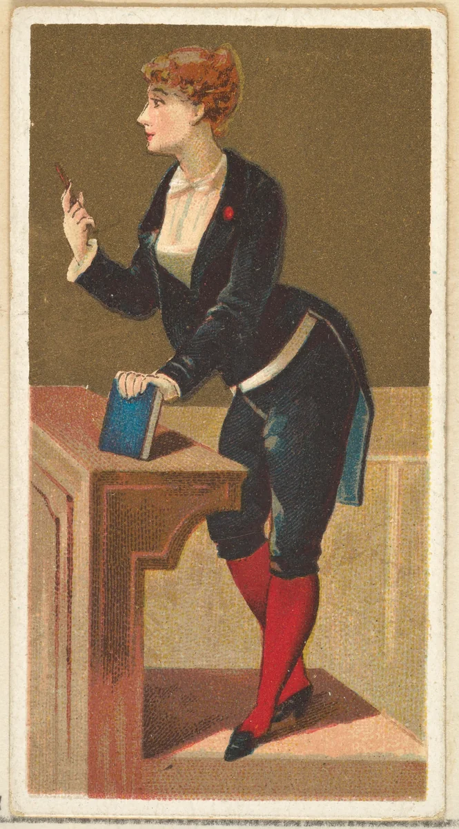 Teacher, from the Occupations for Women series (N166) for Old Judge and Dogs Head Cigarettes by Goodwin & Company, print, 1887