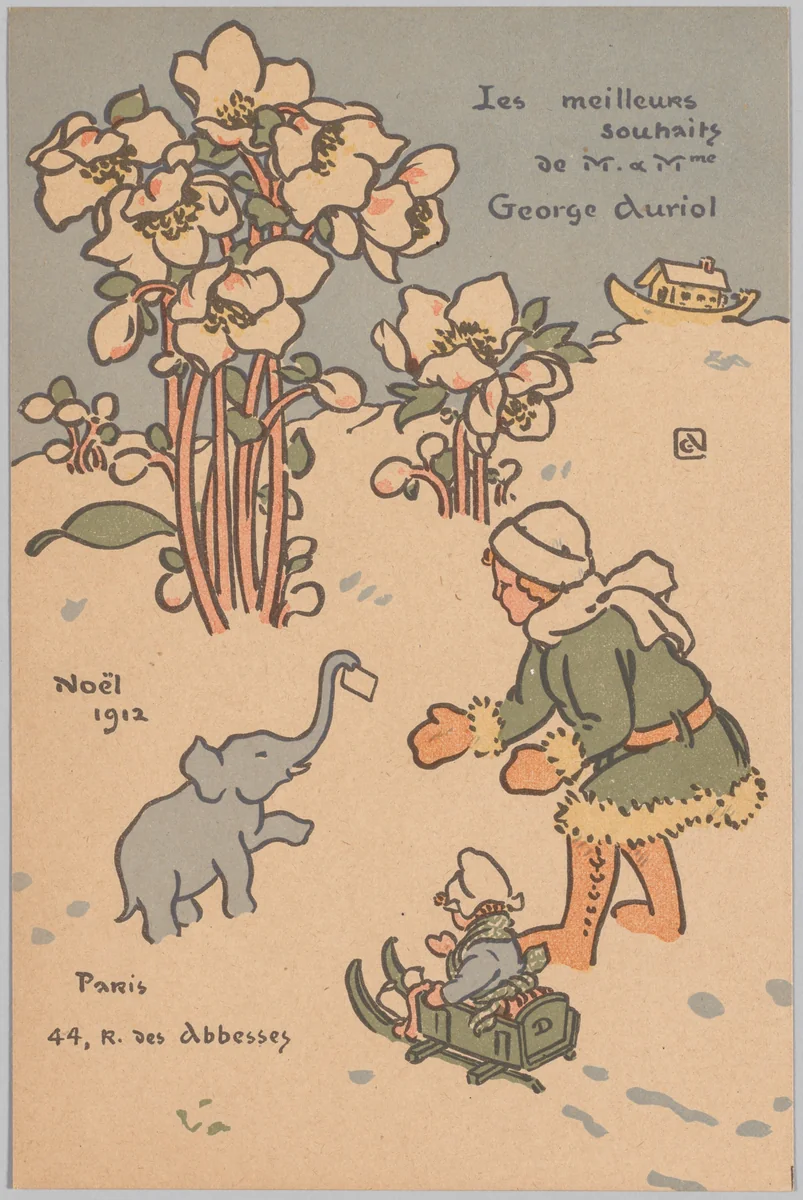 Noël (Holiday Card) by George Auriol, print, 1912