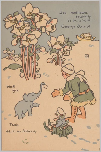 Noël (Holiday Card) by George Auriol, print, 1912