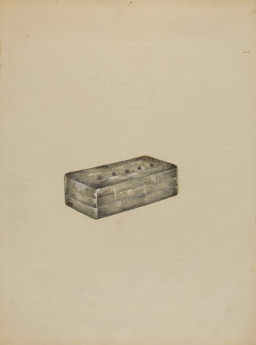 Silver Snuff Box by Columbus Simpson, index of american design, 1936