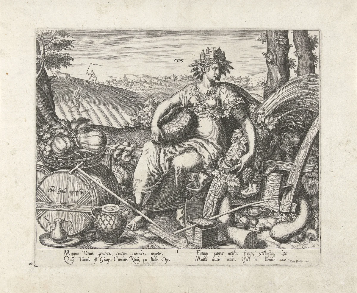 Landbouw by Philips Galle, print, 1574