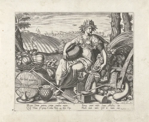 Landbouw by Philips Galle, print, 1574