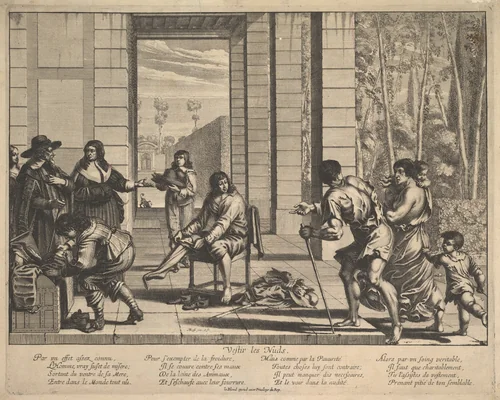 Clothing Beggars, from "Acts of Mercy" by Abraham Bosse, print, 1635