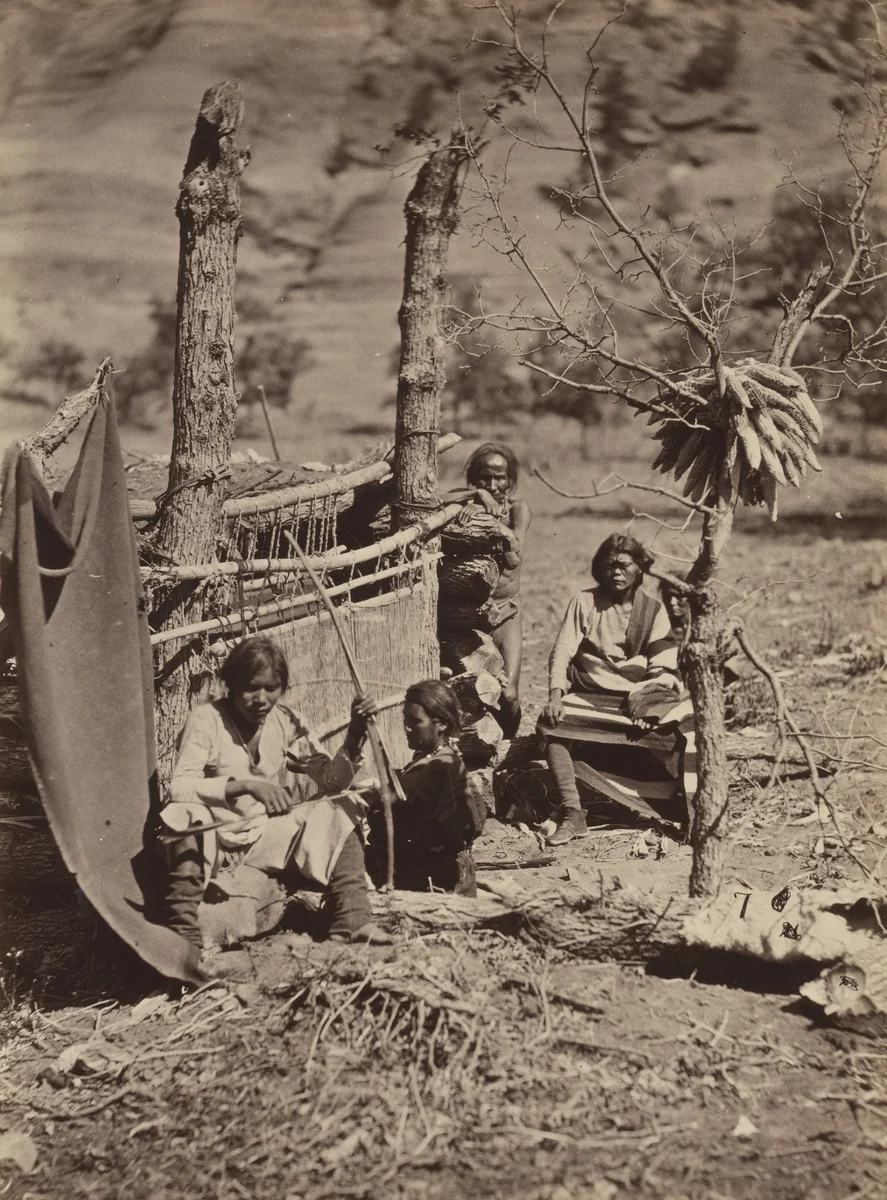 Aboriginal Life Among the Navajoe Indians by Timothy O'Sullivan, photograph, 1871