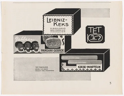 Advertisement for Leibniz Cookies (Leibniz-Keks), Hermann Bahlsen’s Cookie factory (Keks-Fabrik), Hannover by Kurt Schwitters, design, 1929