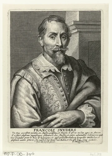 Portret van Frans Snijders by Pieter de Jode, print, 1628-1670