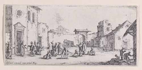 L'Hopital (The Hospital), plate 6 from "Les Petites Misères de la Guerre" (The Little Miseries of War) by Jacques Callot, print, 1636