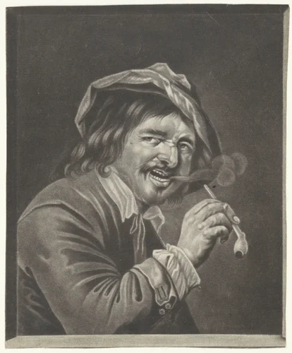 Man met een pijp (de Reuk) by anonymous, print, 1660-1743