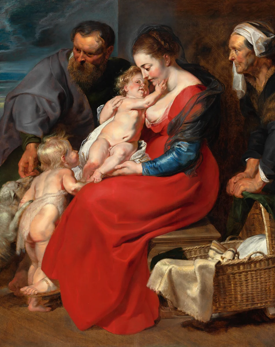 The Holy Family with Saints Elizabeth and John the Baptist by Peter Paul Rubens, painting, 1610-1620