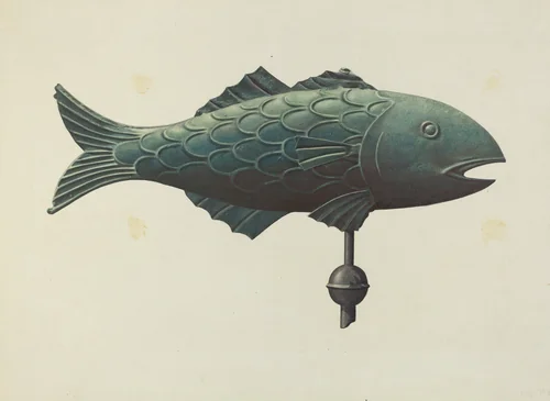 Weather Vane (Fish) by American 20th Century, index of american design, 1935-1942