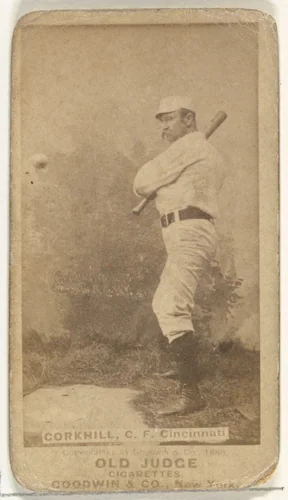 John Stewart "Pop" Corkhill, Center Field, Cincinnati, from the Old Judge series (N172) for Old Judge Cigarettes by Goodwin & Company, photograph, 1888