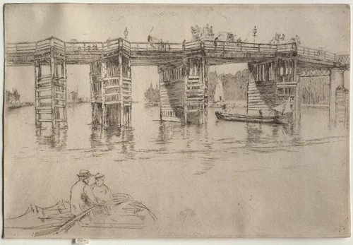 Old Putney Bridge by James McNeill Whistler, print, 1879