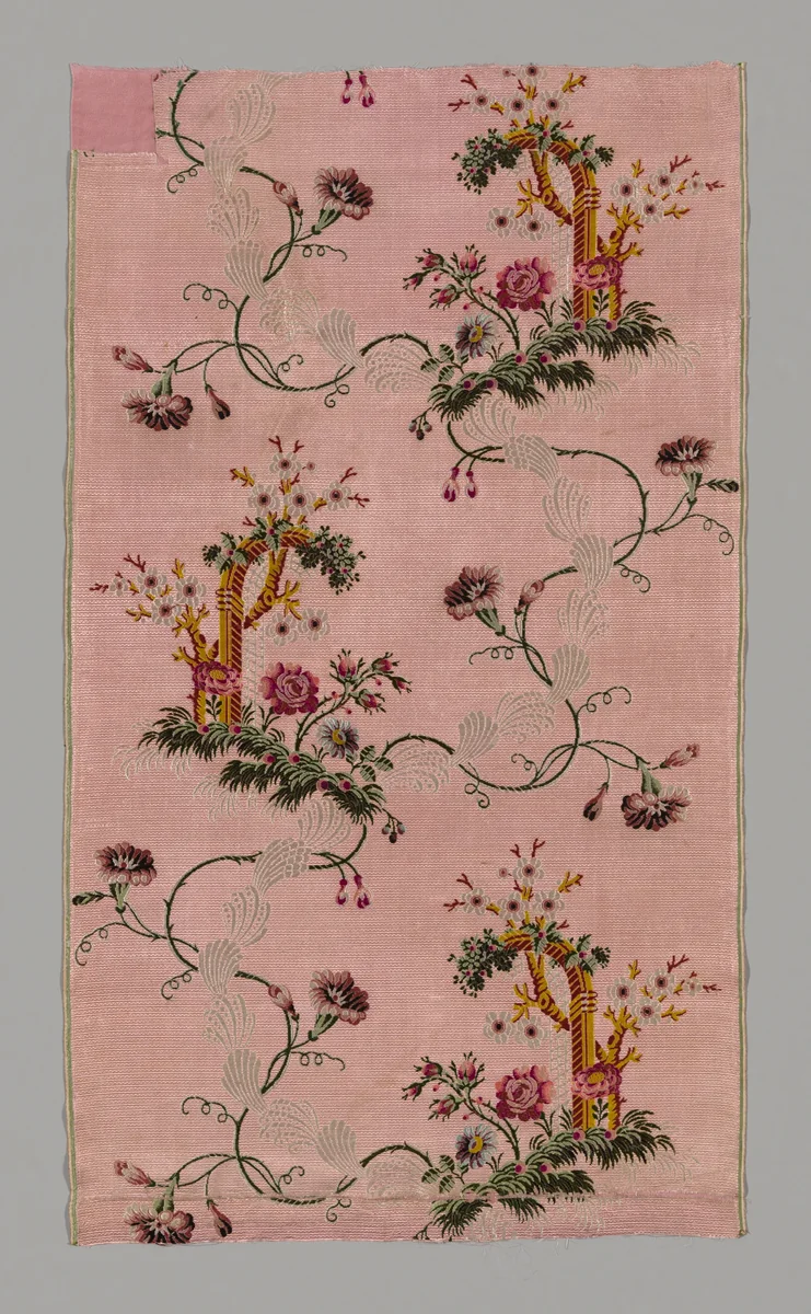 Panel by England, Spitalfields, textile, 1743-1747