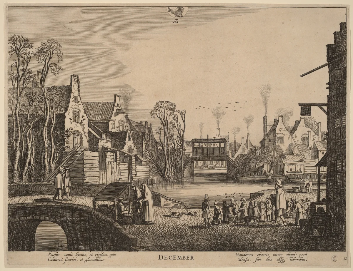 December by Jan van de Velde, print, 1593-1641