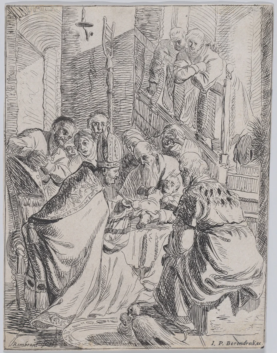 The Circumcision by Rembrandt van Rijn, print, 1620-1630