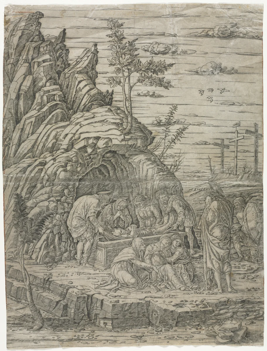 The Entombment with the Four Birds by Andrea Mantegna, print, 1460-1506