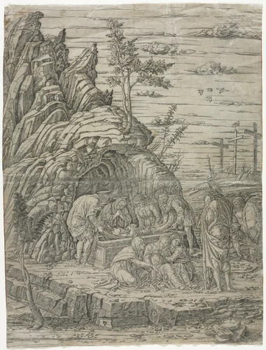 The Entombment with the Four Birds by Andrea Mantegna, print, 1460-1506