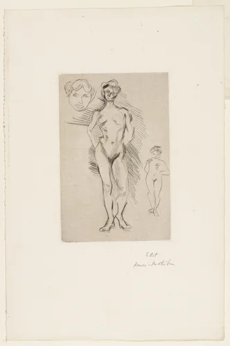 Two Nudes, One Head (Deux nus, une tête) by Henri Matisse, print, 1900