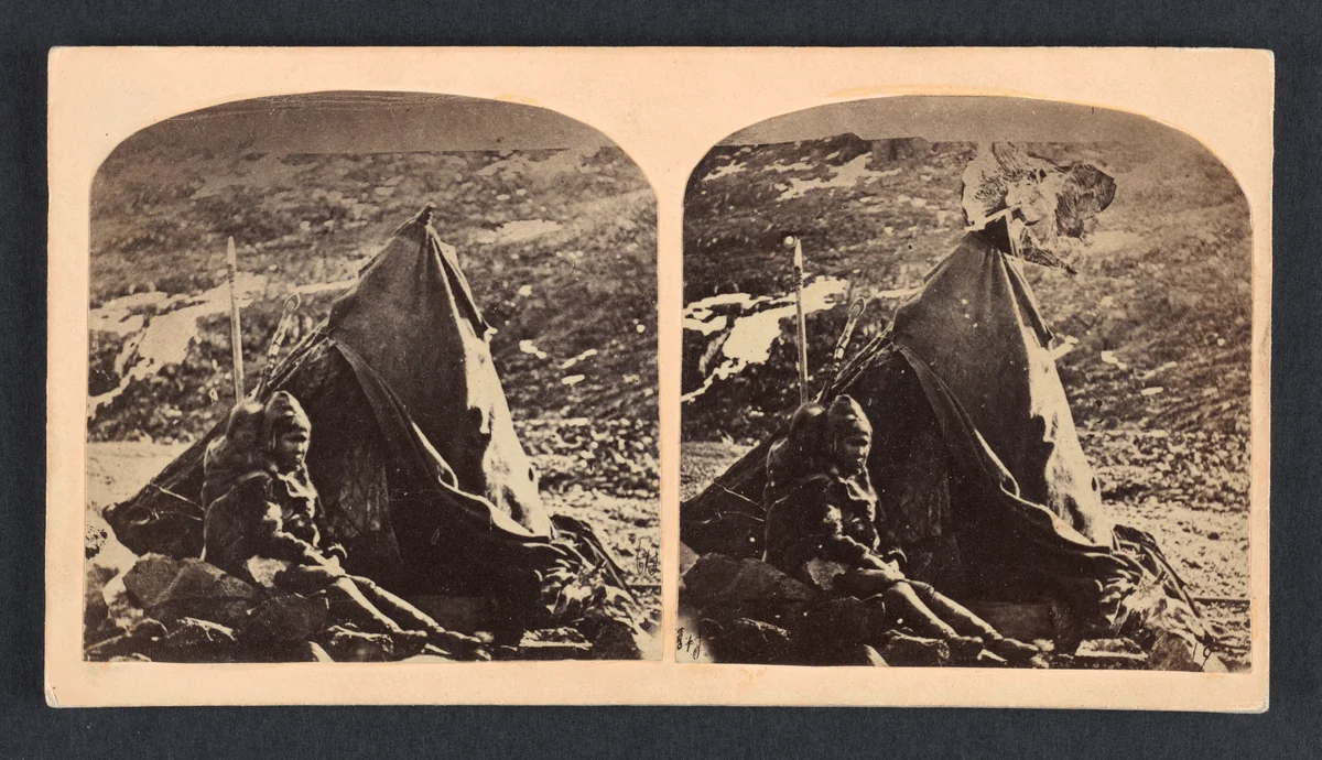 Esquimau avec sa tente by Isaac Israel Hayes, photograph, 1857-1861