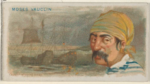 Moise Vauquelin, Vauquelin Slipping Away, from the Pirates of the Spanish Main series (N19) for Allen & Ginter Cigarettes by Allen & Ginter, print, 1886-1891