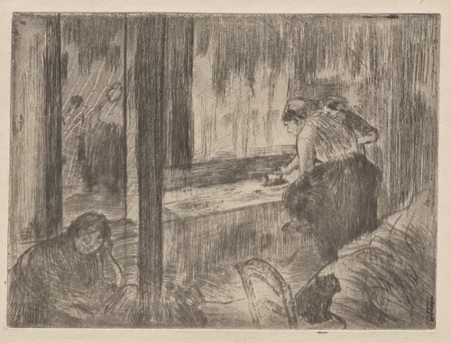 The Laundresses by Edgar Degas, print, 1879-1880