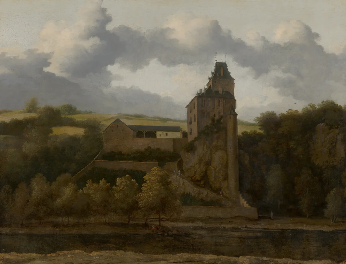 View of Montjardin Castle by Allart van Everdingen, painting, 1660