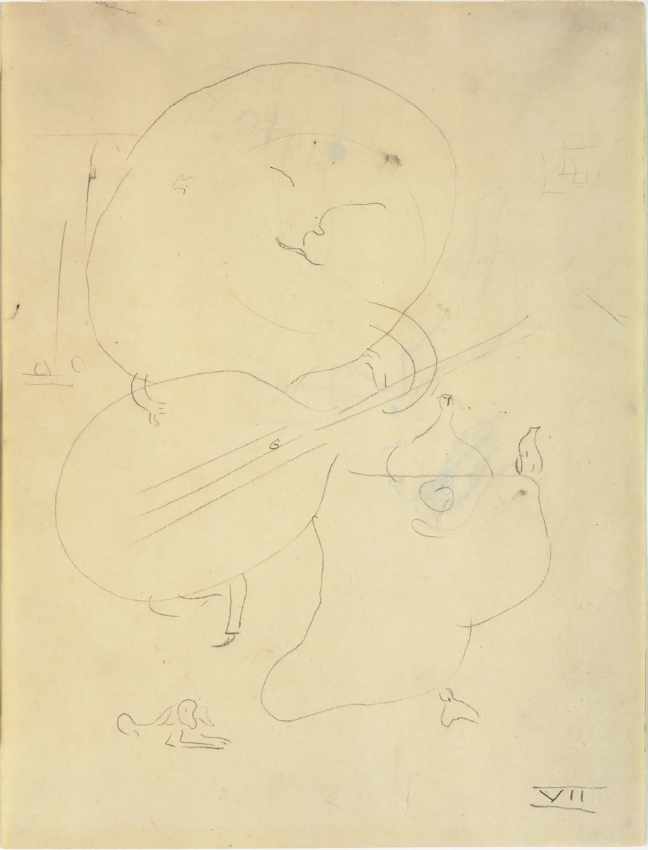 Study for Dutch Interior, I by Joan Miró, drawing, 1928