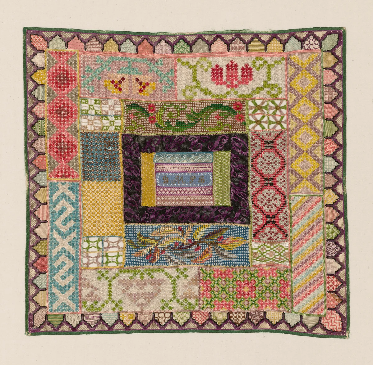 Sampler by Mexico, textile, 1825-1875
