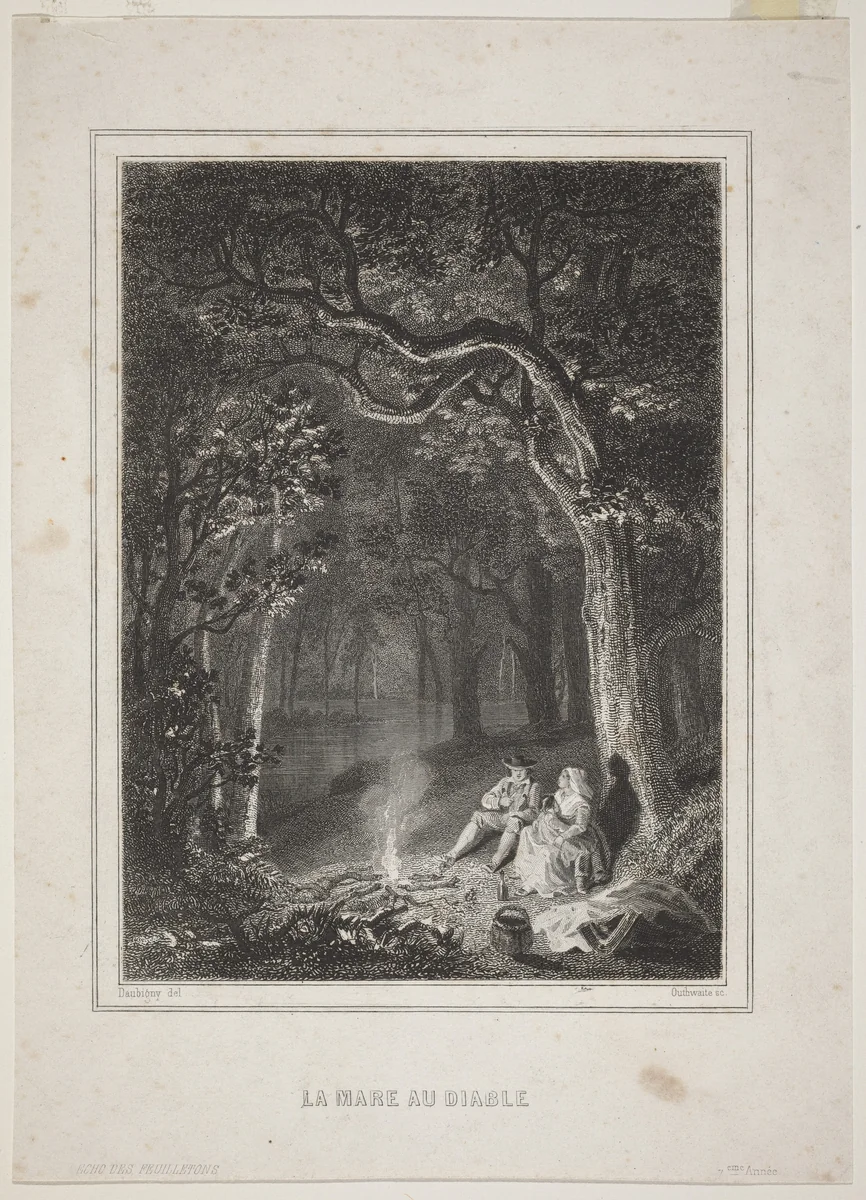 La Mare au diable by Jean Jacques Outhwaite, Charles-François Daubigny, print, 1590-1690