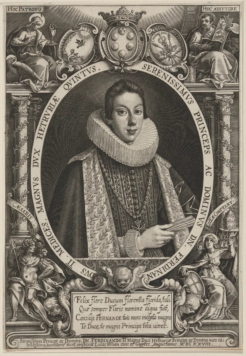 Ferdinand II, Roman Emperor by Lucas Kilian, print, 1628