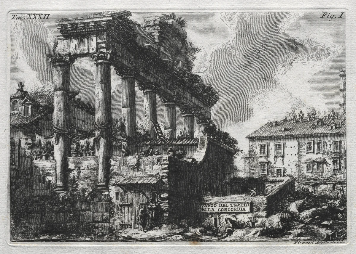 Avanco del Tempio della Concordia by Giovanni Battista Piranesi, print, 1756