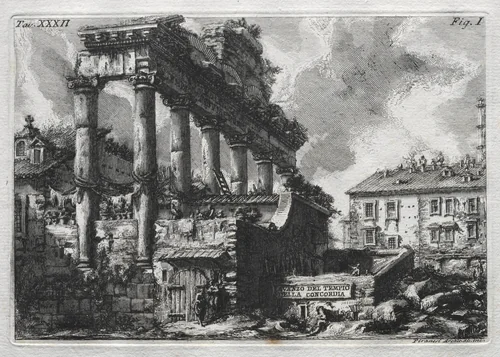 Avanco del Tempio della Concordia by Giovanni Battista Piranesi, print, 1756
