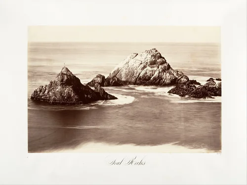 Seal Rocks by Carleton E. Watkins, photograph, 1868-1869
