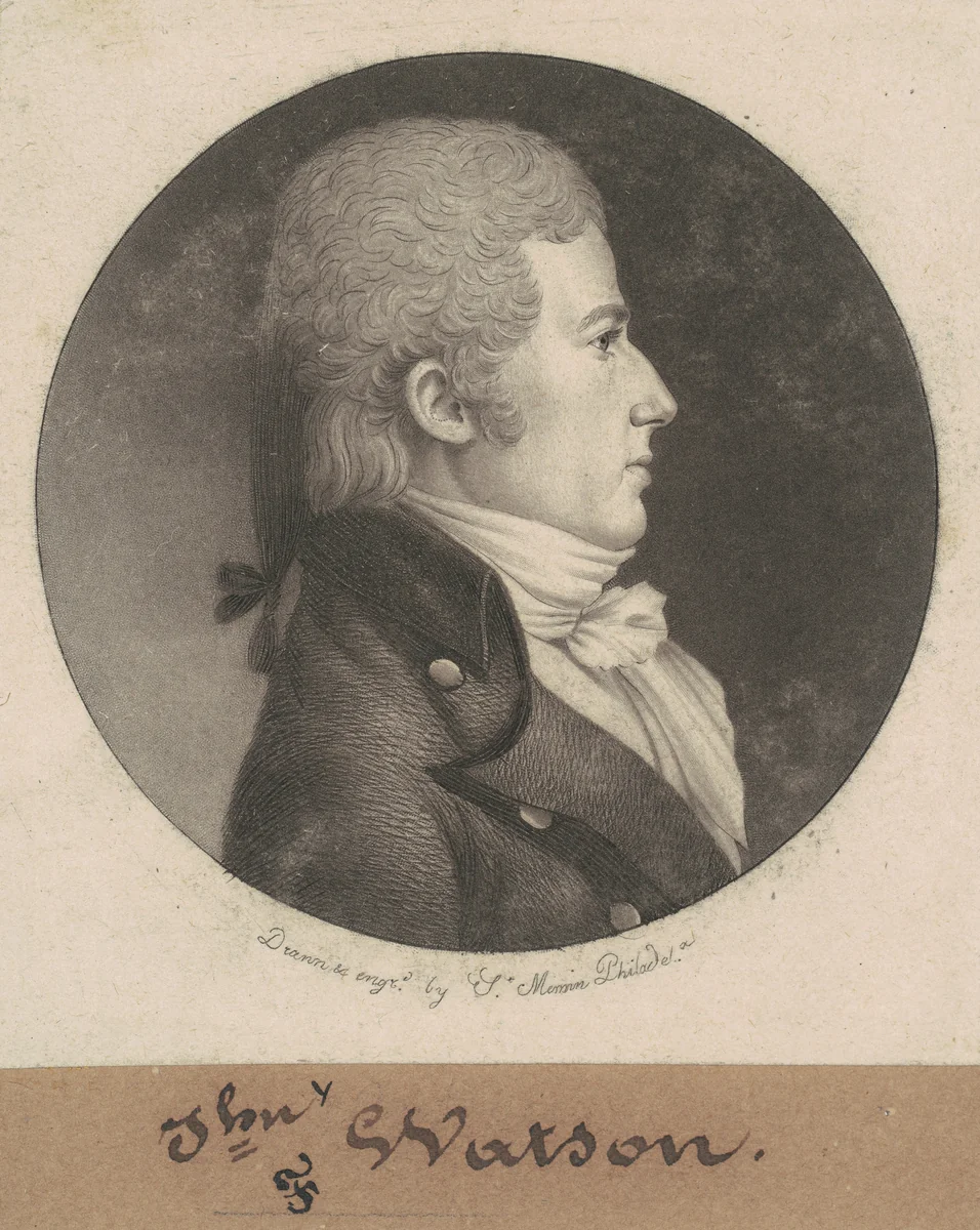 John Watson by Charles B. J. Févret de Saint-Mémin, print, 1802