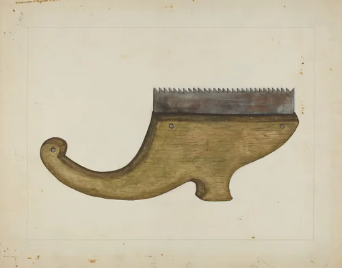 Handmade Saw by Evelyn Bailey, index of american design, 1937
