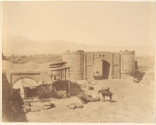[Gate of Government, Teheran, Iran] by Luigi Pesce, photograph, 1840-1869