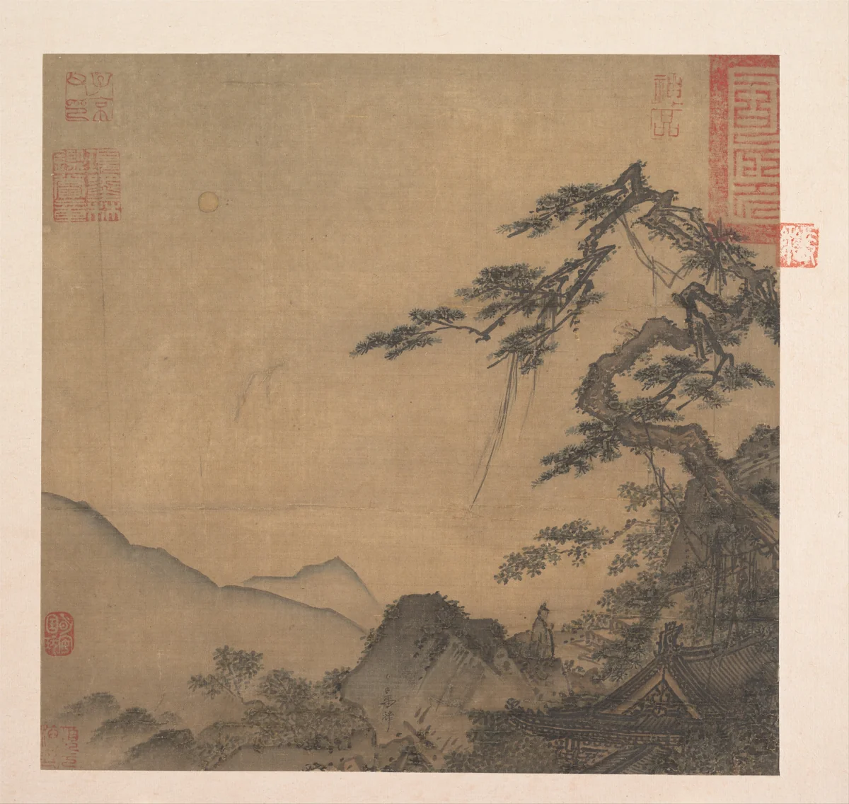 Landscape with great pine by Ma Lin, painting, 1226-1250