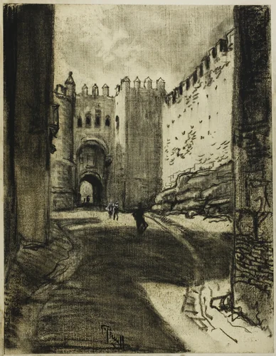 Gateway, Segovia by Joseph Pennell, drawing, 1898-1908